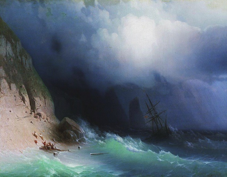 knightofleo:  mymodernmet:  Mesmerizing Translucent Waves from 19th Century Paintings