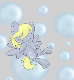 paperderp:  Derpy on a bubble by ~Baa-Chan01