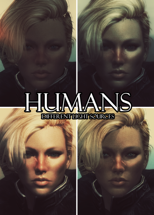 iamthekingofsass:  S M A S H I N . F A C Eby N A N A . B E A T S These are a set of custom face textures, for all elves (except orcs), bretons and humans. Not only do they not replace your current face textures, they are easy to apply through complexion