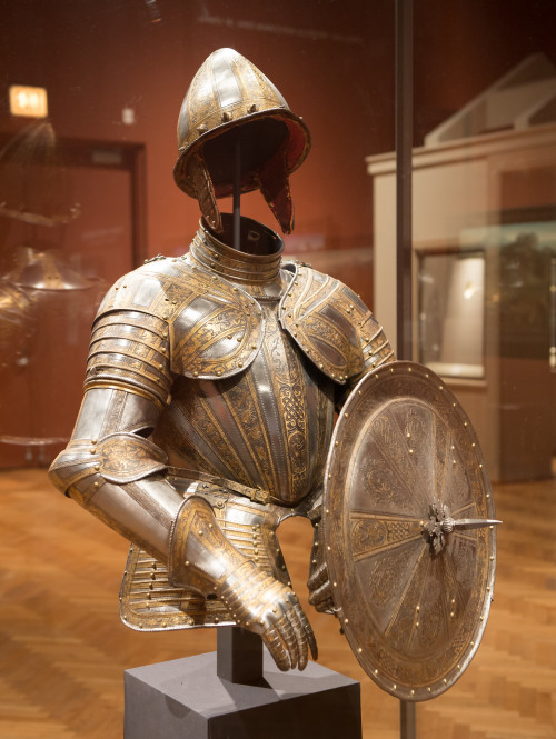 ⚜️ Half Armor and Targe for Service on Foot, c. 1600Master of the sign of the cuirass with the lette