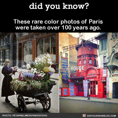 definitly-not-a-spy:breefolk-hates-staff:rhube:did-you-kno:These rare color photos of Paris were tak