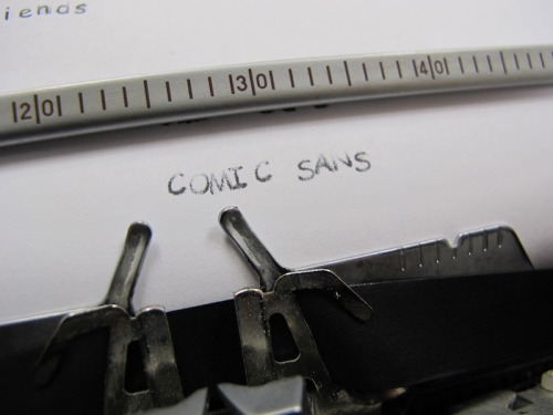 I’ve modified a typewriter to write in Comic Sans. You can read more & watch a video of it