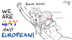 Patronustrip:  Gay And European Another Infamous Ask On Elsannaheadcanons, God Dammit,