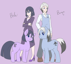 Octavia’s Parents, Bela and BaroqueMy own designs, I guess they would be canon to the Ask-Human-Octavia storyline, but they are by no means official or anything