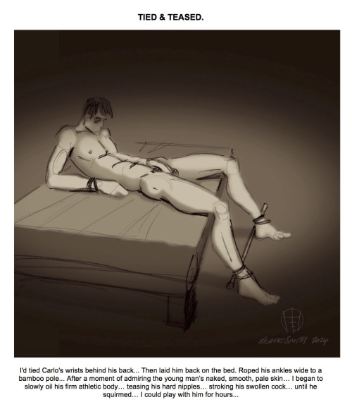 blacksmith2015: A page from my eBook: “Erotic Drawings - Men In Bondage: Solos.” $8.00. Erotic Drawi