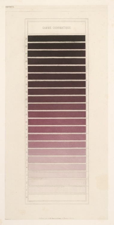 René Digeon &amp; Michel Eugène Chevreul, color charts, 1786-1889. Steel engraving. From the book Co