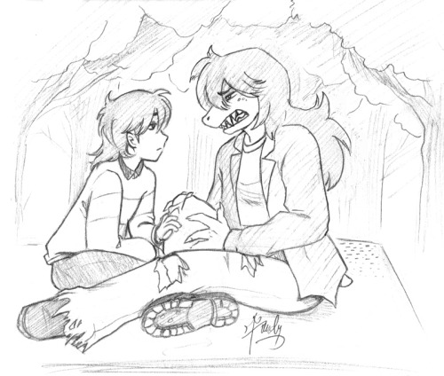 Inspired by a fic I read where Susie rants and Kris listens, a scene to drawI found the fic !https:/