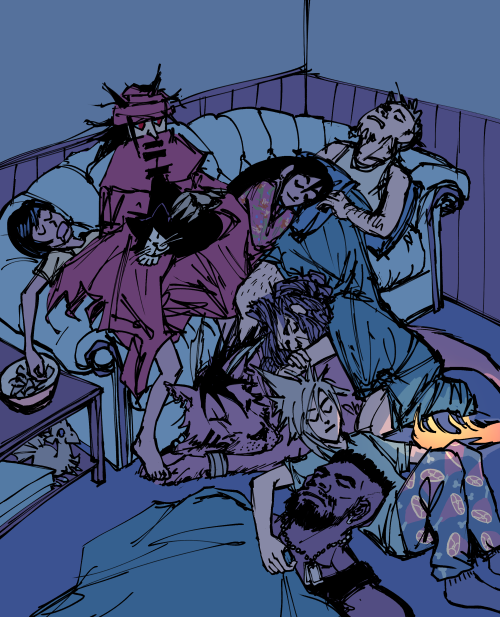 tofuthebold: nap pile nap pile avalanche nap pile! Look at Vincent god I love that edgelord