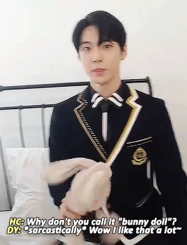 dovounq:doyoung with a doyoung doll