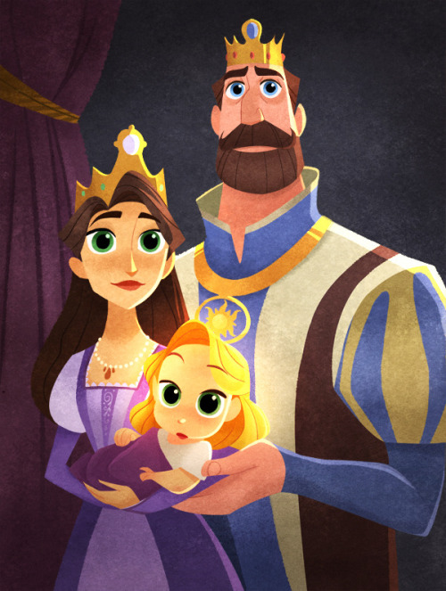 tangledbea:Corona Family Royal Portraits by @lulusketches and @bobbypontillas