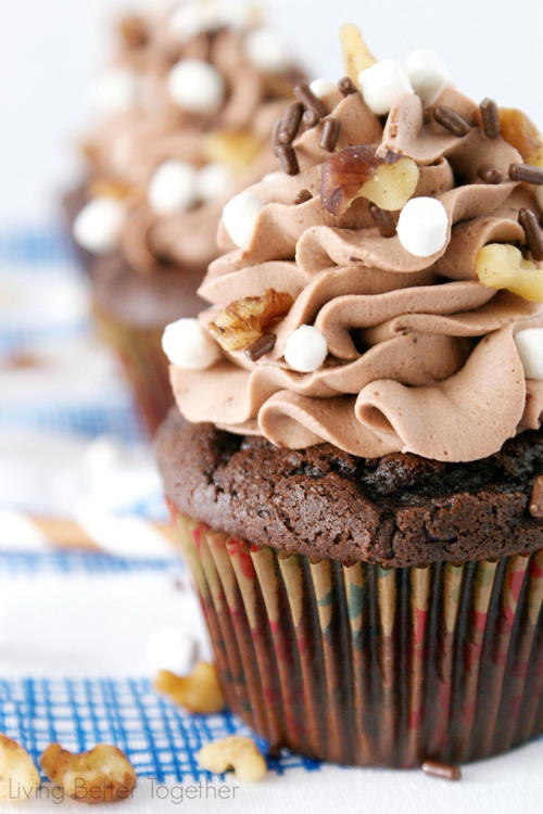 magicalfoodtime: (via Rocky Road Cupcakes | Living Better Together)