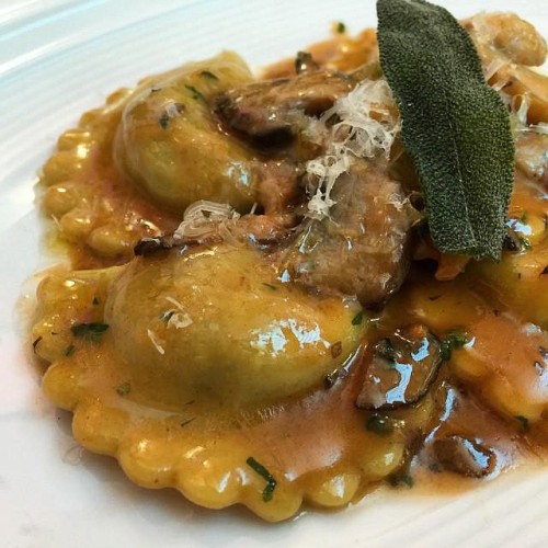 Veal Ravioli at #CucinaLV. Thank you @nikkichien for sharing your photo! @CrystalsLV