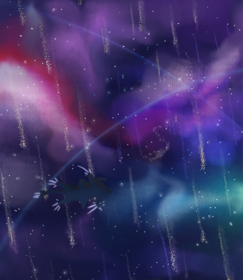 aniuskie:The shooting stars at Eryth Sea are so pretty (I had to upload this as two pictures because