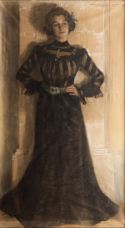 Peder Severin Kröyer - Portrait of the artist´s wife - Marie Kröyer - 1901
