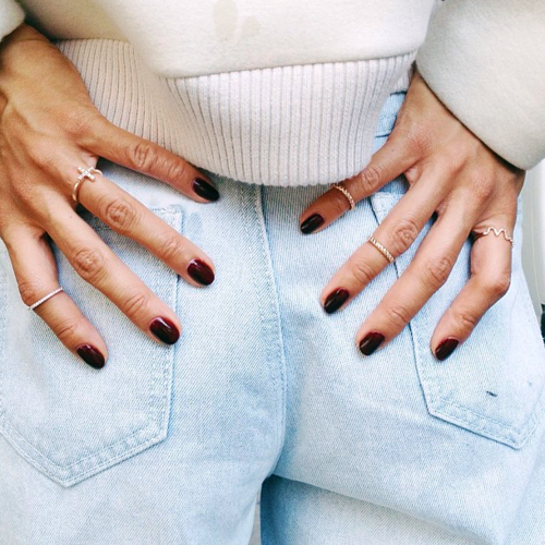 Porn tomboybklyn:  oxblood nails and knuckle rings… photos