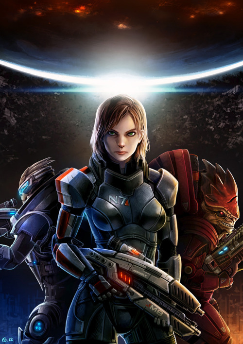 maqqy96: Mass Effect Femshep Fanart by bailknight