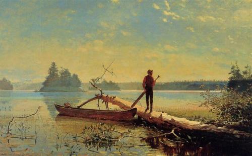 An Adirondack Lake, Winslow Homer, 1870