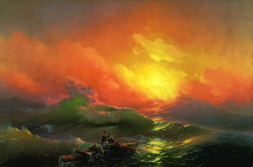 littlelimpstiff14u2: Hypnotizing Translucent Waves In 19th Century Russian Paintings Capture The Raw