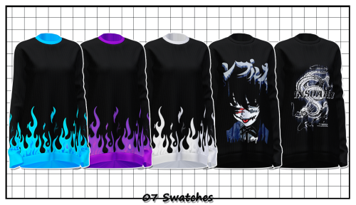 ► Crazy Oversized SweaterNew MeshAll LOD’s07 SwatchesHQ CompatibleTeen to EldersPublic Release on Se