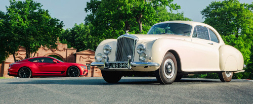 What a difference 70 years makes juxtaposition of Bentley R-Type Continental, 1952 & Bentley Con