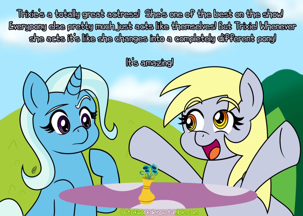 outofworkderpy:outofworkderpy:Trixie:  Life as a stage magician has taught me a