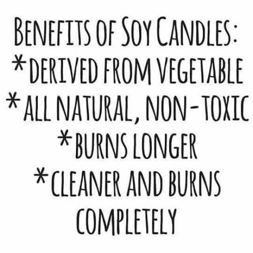 Did you know that natural soy candles are a wonderful alternative to traditional candles and are les