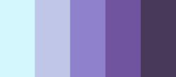 color-palettes: No Beat To My Heart - Submitted by Mothmanmonthly #D4F7FC #C0C7E8 #9082CC #7153A0 #463559  @askalbelweiss
