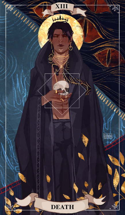 Hades and Persephone Tarot cards I did for the bookish company Illumicrate &lt;3