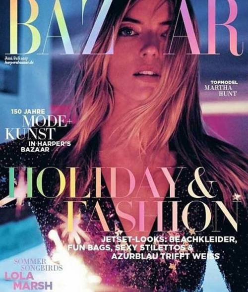 Marrha Hunt on the cover of Harper&rsquo;s Bazaar Germany 2017 #fashion #beauty #marthahunt #jos