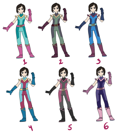 VOTE! Akari officially has a hero suit but that hero suit does not have colors. Which is your favori