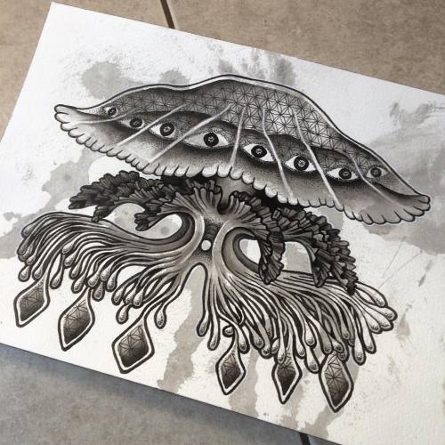 More jellyfish action! #drawordie #blxckink