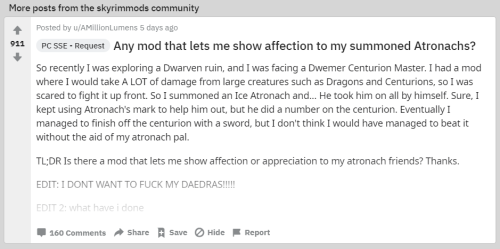 bootdork:Missing the skyrim modding communityLook at this coward who doesn’t want to fuck thei