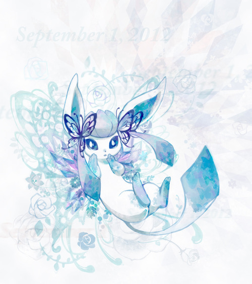 acutepervert:  trainerwhite:  氷雪の精 By: まに子。   ^_^