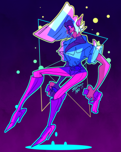 spadesart:neon vaporwave Boy