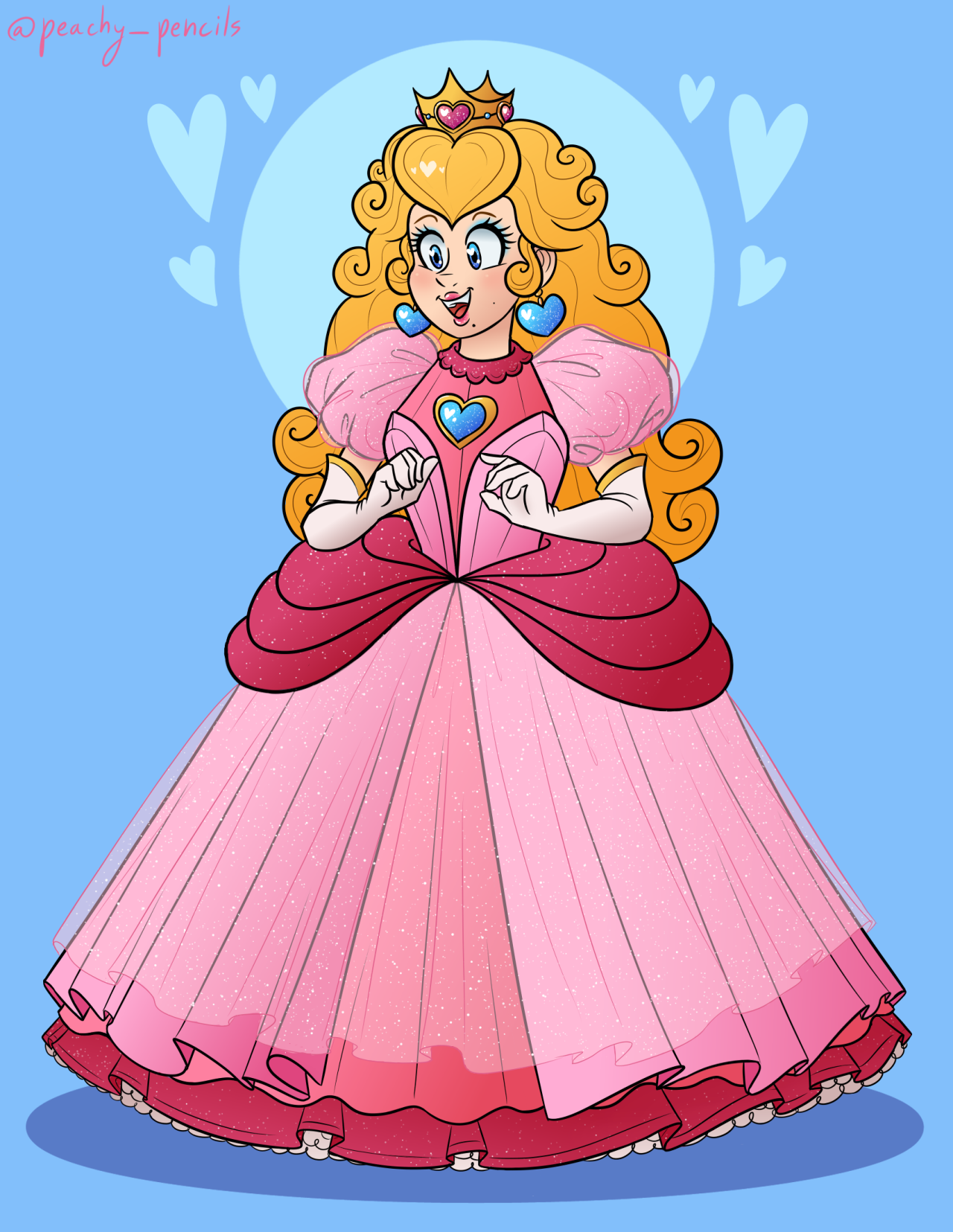 Sparkly Peach! Inspired by her Super Nintendo World dress.