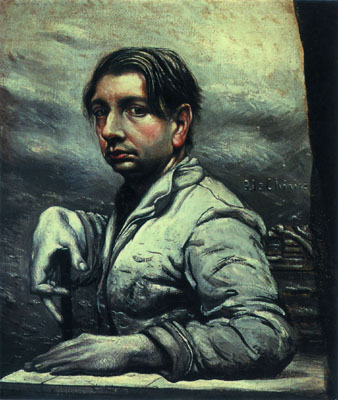artist-dechirico:  Self Portrait, 1925, Giorgio