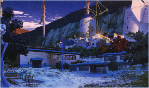 artbooksnat:  Beautiful blue backgrounds, both underwater and above water, from the anime Nagi no Asukara (凪のあすから). 