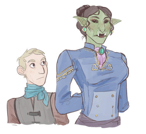 Orc times from twitter, with a pre-campaign Calliope and babby Griswald(Calliope is a lawyer/trial c
