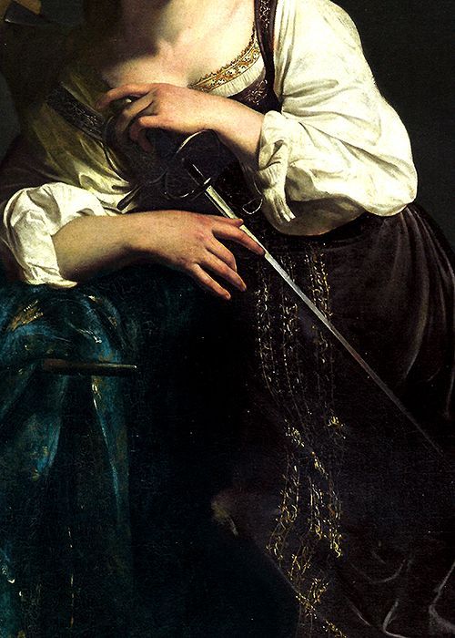 Detail of Saint Catherine of Alexandria by Caravaggio (1598)
