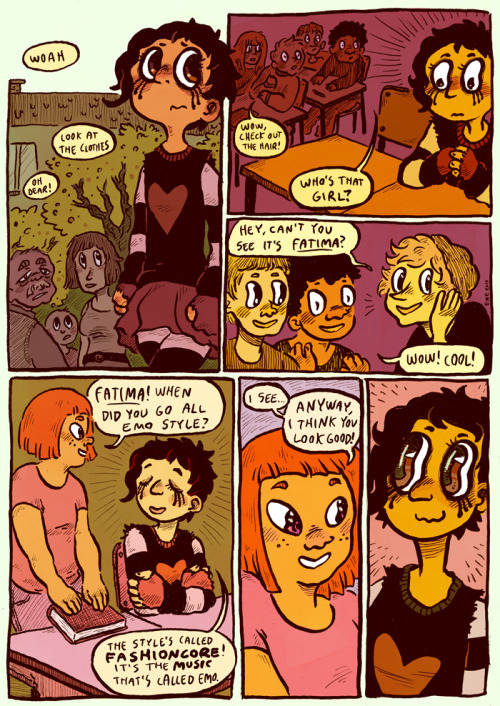 superqueerartsyblog: A short comic about a girl, her mother and their different Black clothes. 