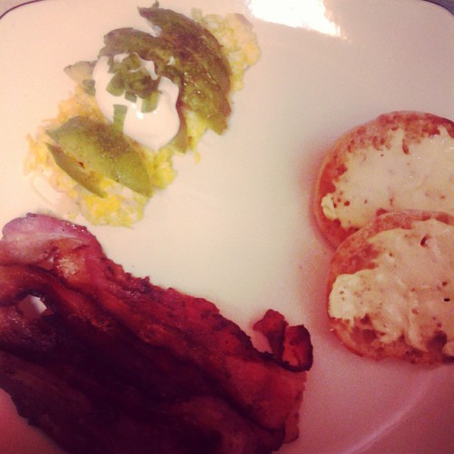 Eggs, bacon, English muffins. #Yum #eggs #baconandeggs #bacon #breakfastofchampions #breakfast #avoc