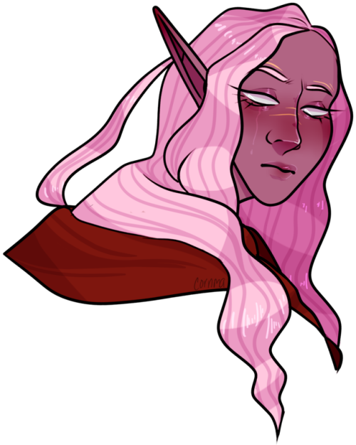 keplercryptids: cornma:some sad lup w/o the undercutreblogs &gt; likes [image description: a drawing