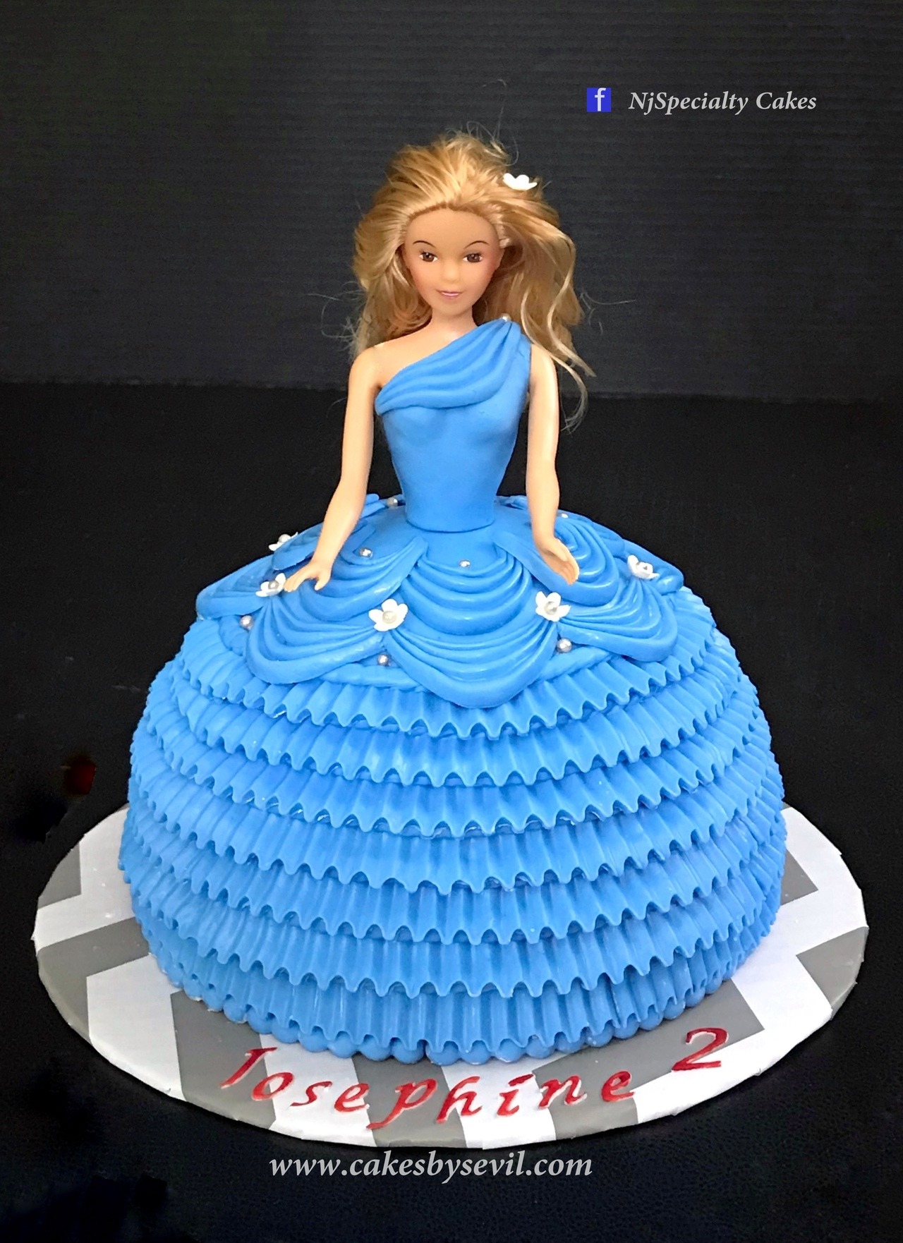 Butter Cream Barbie Doll Cake | Blue Barbie Doll Cake | Butter Cream Doll  Cake - YouTube