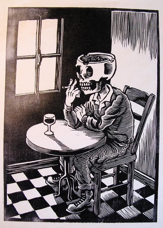 oldbookillustrations:  A woodcut today: from the first idea, to the elaborate sketch