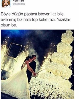 Böyle düğün pastası...