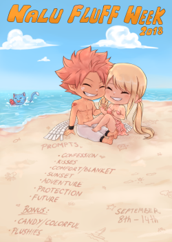 nalu-fluff-week:    Art by karokitten | 