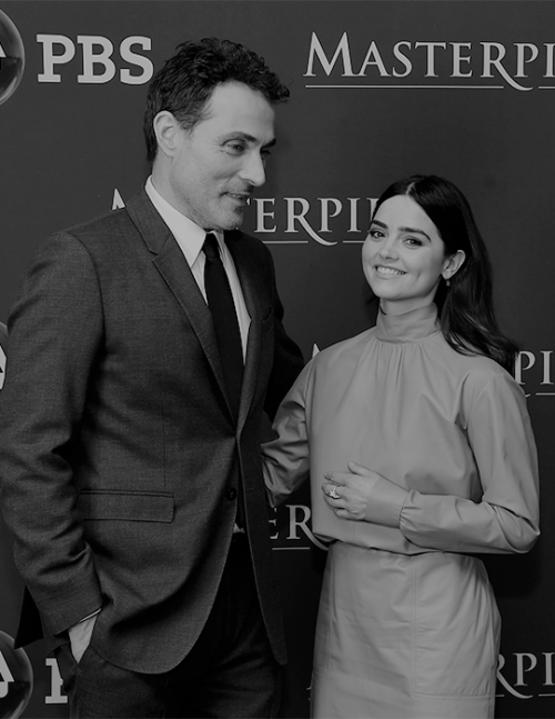 llehnsherr: Jenna Coleman and Rufus Sewell attending Victoria season 2 premiere on PBS in New Y