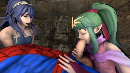 Tiki loves blowing Spider-Man and doesn’t care if Lucina is watching