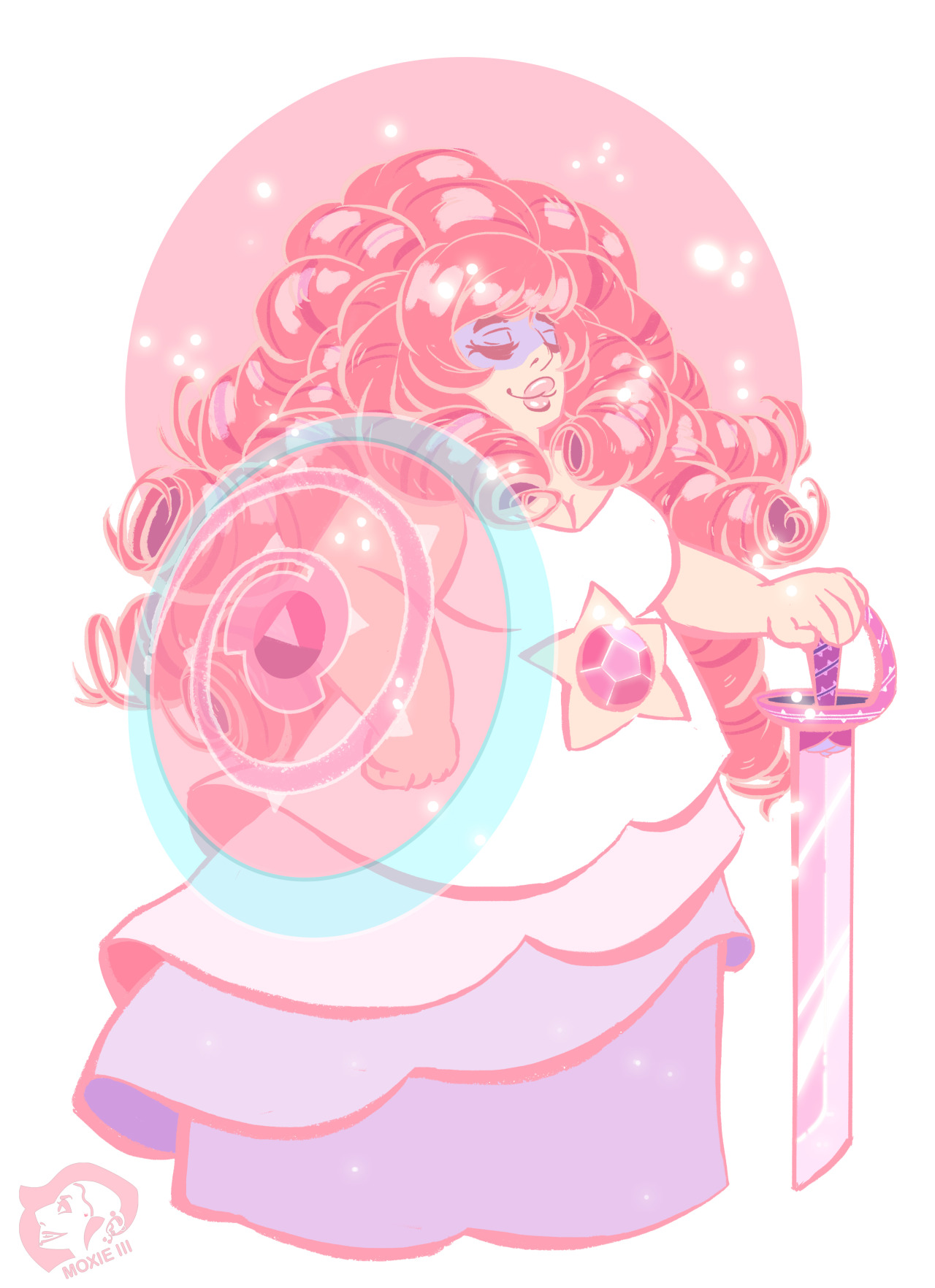 moxieiii:Rose Quartz! The big, beautiful gem herself