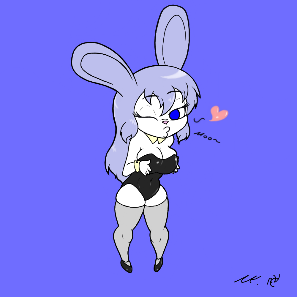 My girl Ryu-Chan dressed as a bunny girl for Easter, per tradition.With an without